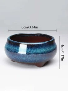 透氣粗陶器花盆適用於多肉植物帶引流洞 - 彩色 - 查看 6