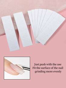 白色指甲砂紙,5入組金剛砂可更換美甲工具適合女士 - 白色 - 查看 1
