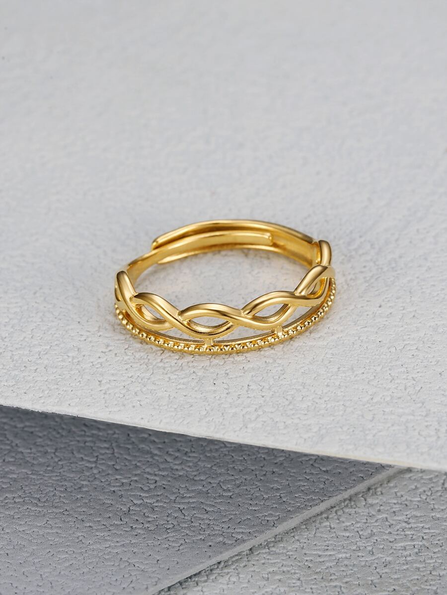 MONALLY Cincin Tunggal - Yellow Gold - View 1