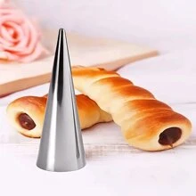5/10/20pcs Round Cone Cream Horn Mold, Spiral Tube Croissant Cone Bread Mold - Silver - View 9