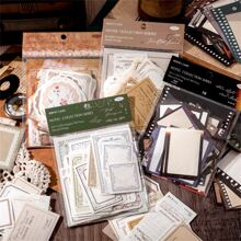 100PCS Memories Prologue Series Material Paper Card Vintage Film Light Shadow Scrapbooking Label Diary Albums Journal Planner Back To School