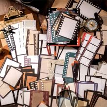 100PCS Memories Prologue Series Material Paper Card Vintage Film Light Shadow Scrapbooking Label Diary Albums Journal Planner Back To School