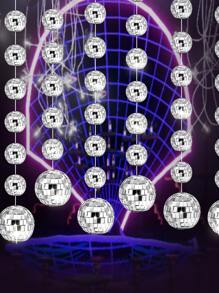 1 Miếng Long lanh Sàn nhảy Trái bóng & Tua Vòng hoa Buổi tiệc Đồ trang trí - Bạc - Xem 1