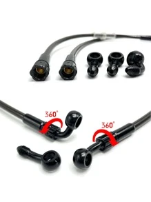 60cm Chất rắn Thép không gỉ Có thể xoay Xe máy Phanh Vòi nước Phanh Sợi dây Đối với Xe đạp - màu đen - Xem 4