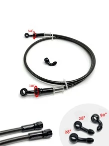 60cm Chất rắn Thép không gỉ Có thể xoay Xe máy Phanh Vòi nước Phanh Sợi dây Đối với Xe đạp - màu đen - Xem 2