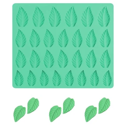 1 Miếng 28-khoang Lá hình Khuôn silicon Đối với DIY Kẹo , Sô cô la , Cookie , Trang trí bánh kem Và Tự làm Khay lập phương đá