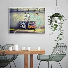 1 Miếng Không khung Nghệ thuật tranh sơn dầu Áp phích Và In hoa Viết tháu Đường phố Nghệ thuật Tranh treo tường Đối với Hiện đại Nhà  Phòng Trang trí Khung trang trí - Nhiều màu - Xem 1