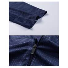 Ltiilt Maillot de cyclisme pour hommes, manches courtes, imprimé, équipe VTT Teleyi, chemise de vélo d'été, respirant, séchage rapide, ajusté, évacuant l'humidité, ourlet antidérapant, imprimé à pois bleus