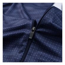 Ltiilt Maillot de cyclisme pour hommes, manches courtes, imprimé, équipe VTT Teleyi, chemise de vélo d'été, respirant, séchage rapide, ajusté, évacuant l'humidité, ourlet antidérapant, imprimé à pois bleus