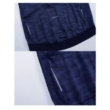 Ltiilt Maillot de cyclisme pour hommes, manches courtes, imprimé, équipe VTT Teleyi, chemise de vélo d'été, respirant, séchage rapide, ajusté, évacuant l'humidité, ourlet antidérapant, imprimé à pois bleus