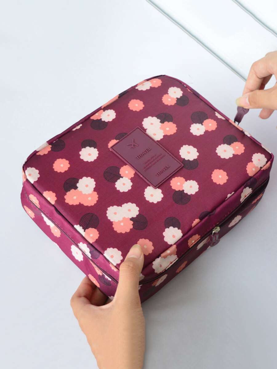 1pc Makeup & Toiletry Storage Bag Travel Organizer - Red Violet - View 1