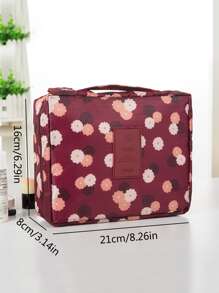 1pc Makeup & Toiletry Storage Bag Travel Organizer - Red Violet - View 2
