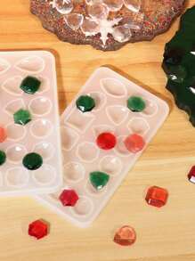 1pc Epoxy Gemstone Silicone Resin Mold Ring Earrings Necklace Brooch Gemstone Patch DIY Jewelry Making Accessories - White - View 4