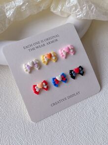 20 phụ kiện trang trí móng tay hình nơ và trái tim hỗn hợp cho DIY - Nhiều màu - Xem 3