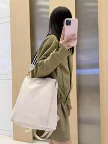 LECEY Mochila Blanca Antirrobo - Blanco - Ver 2