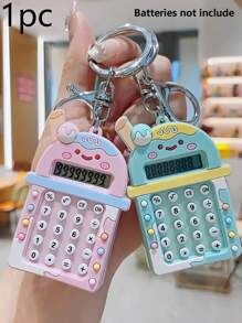 1 máy tính bỏ túi mini cầm tay có móc khóa móc khóa dễ thương, phong cách và sáng tạo, móc khóa dễ thương, màn hình 8 chữ số, móc khóa máy tính bỏ túi quà tặng (không bao gồm pin) quà tặng phụ kiện trang trí phụ kiện xe hơi móc khóa phụ nữ đồ dùng học tập - Màu xanh lam - Xem 1