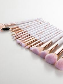15Pcs Pink Marble Makeup Brush Set With 10Pcs Tool Set, Including Case Makeup Sponge Eyelash Brush, Face Brush, Facial Mask Brush, Silicone Washer,Brush Set,Makeup Brush Kit,Make Up Brush Set,Make Up Set Complete,Makeup Brush Set,Complete Makeup Kit,Brush Kit,Brushes Makeup Set,Makeup Gift Set,Set - Pink - View 3