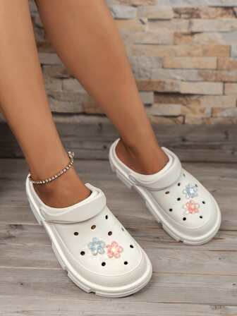 Zapatos de mujeres simple & dulce floral con abertura con 5cm EVA plataforma para primavera/verano vacación con casual desgaste