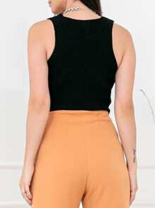 Women Sweater Vests - màu đen - Xem 2
