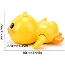 Byson 1入組隨機兒童卡通鴨設計浴室玩具適用於幼童男孩女孩年齡1234老 - 黃色 - 查看 4