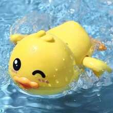 Byson 1入組隨機兒童卡通鴨設計浴室玩具適用於幼童男孩女孩年齡1234老 - 黃色 - 查看 9