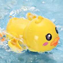 Byson 1入組隨機兒童卡通鴨設計浴室玩具適用於幼童男孩女孩年齡1234老 - 黃色 - 查看 6