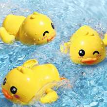 Byson 1入組隨機兒童卡通鴨設計浴室玩具適用於幼童男孩女孩年齡1234老 - 黃色 - 查看 2