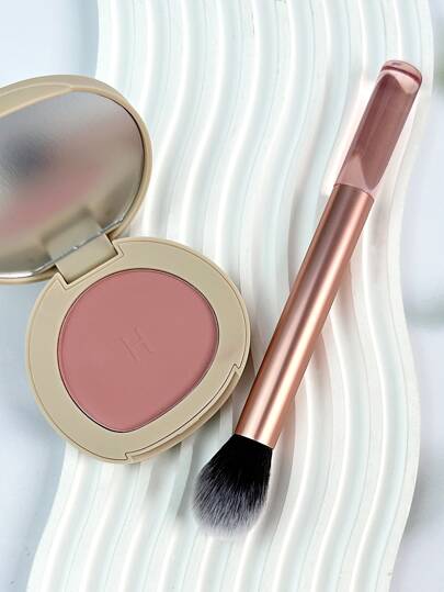 1支便携式简易柔软细节修容刷，可作粉底刷、遮瑕刷、腮红刷、轮廓刷、修容刷、散粉刷、粉底刷、腮红刷