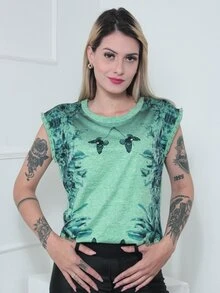 Women T-Shirts - 綠色 - 查看 4