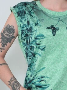 Women T-Shirts - 綠色 - 查看 5