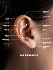 1pc 925 Sterling Silver Geometric Diamond Earrings 18K Gold Plated Inlaid AAAAA Zirconia Earrings For Women Holiday Gift - Gold - View 3