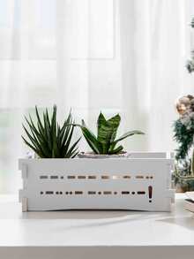 Toilet Storage Basket, Toilet Storage Box Fits on Toilet Tank Top - White - View 2