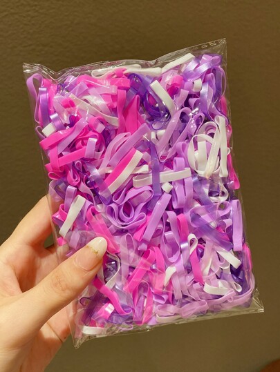 500pcs Women's Multicolor Large & Wide Disposable Hair Ties Casual, Beauty, Home, Hair Accessories