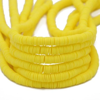 1股6mm柔軟陶瓷隔片珠子適用於珠寶製作DIY手環,項鍊,耳環,330入組