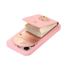 Ốp lưng & bao da điện thoại Với Card Slot & Giá đỡ điện thoại - Hồng - Xem 6