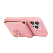 Ốp lưng & bao da điện thoại Với Card Slot & Giá đỡ điện thoại - Hồng - Xem 5