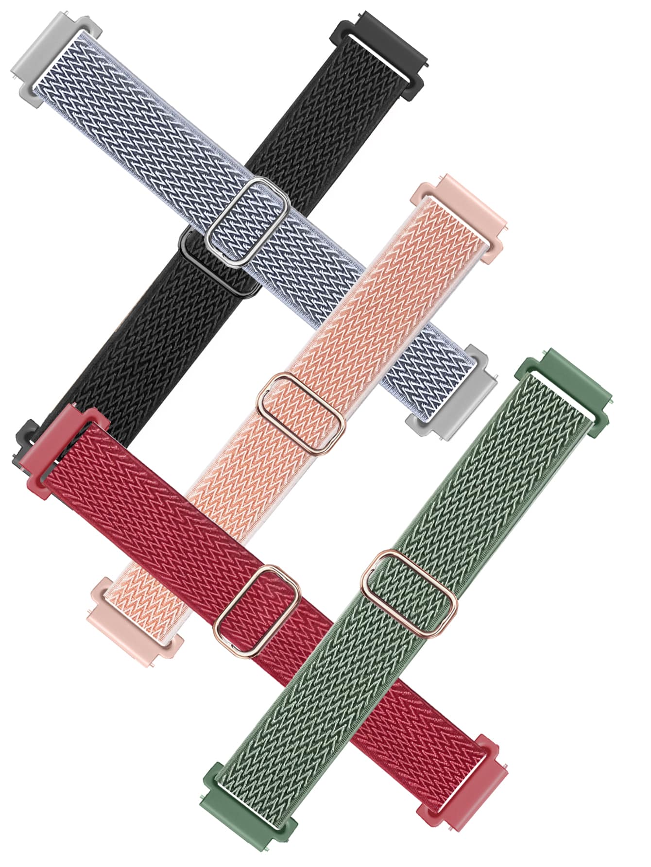 5入組彈性錶帶適用於 18 毫米/20 毫米/22 毫米寬度手錶 - 彩色 - 查看 1