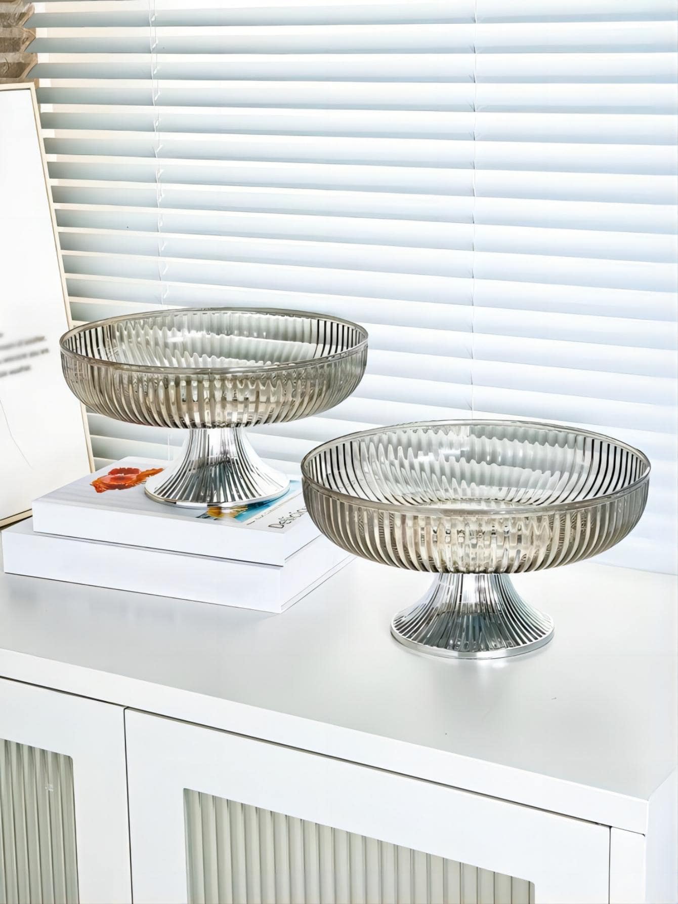 1 pieza Bandeja nórdico gris plástico transparente - Gris - Ver 1