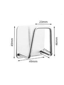 Kit 2 Ganchos Para Esponja Aço inoxidável Suporte Porta Bucha De Pia Prateleira - Visão 5