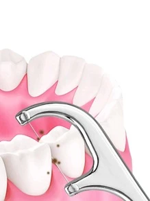 7pcs Stainless Steel Portable Toothpick Set Tooth Gap Hook Needle Dental Floss Pick Tooth Cleaning Tool - Silver - View 4