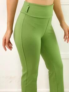 Women Pants - 綠色 - 查看 8