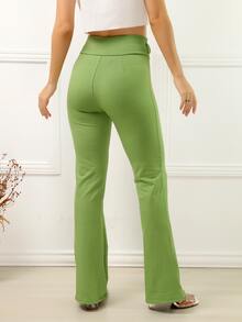 Women Pants - 綠色 - 查看 6