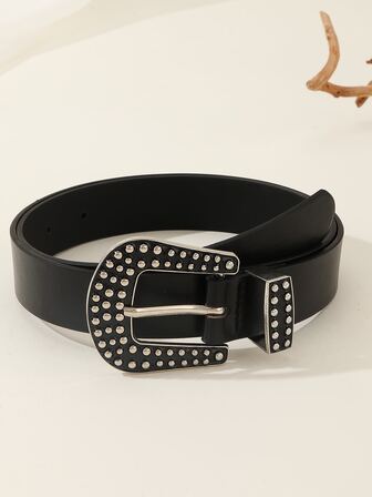 1 pieza de moda grande hebilla de mujeres diariamente cintura Cinturón , adecuado para Jeans , , con Faldas