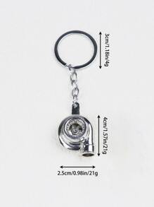 Llavero unicolor en forma de coche turbo - Plateado - Ver 5