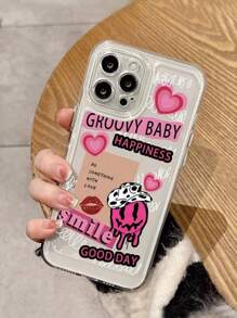 Funda de teléfono transparente con gráfico de dibujos animados rosa compatible con iPhone 15/15Pro/15Plus/15Promax, a prueba de agua, a prueba de golpes, resistente a caídas y arañazos, estilo Kawaii - Multicolor - Ver 2