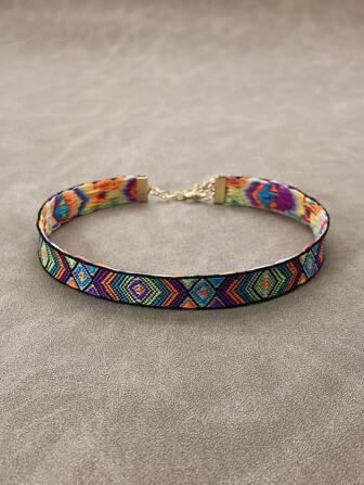 nuevo estilo bohemio corto de colores Collar de cadena para mujeres , Chicas , , vintage de hombres Collar