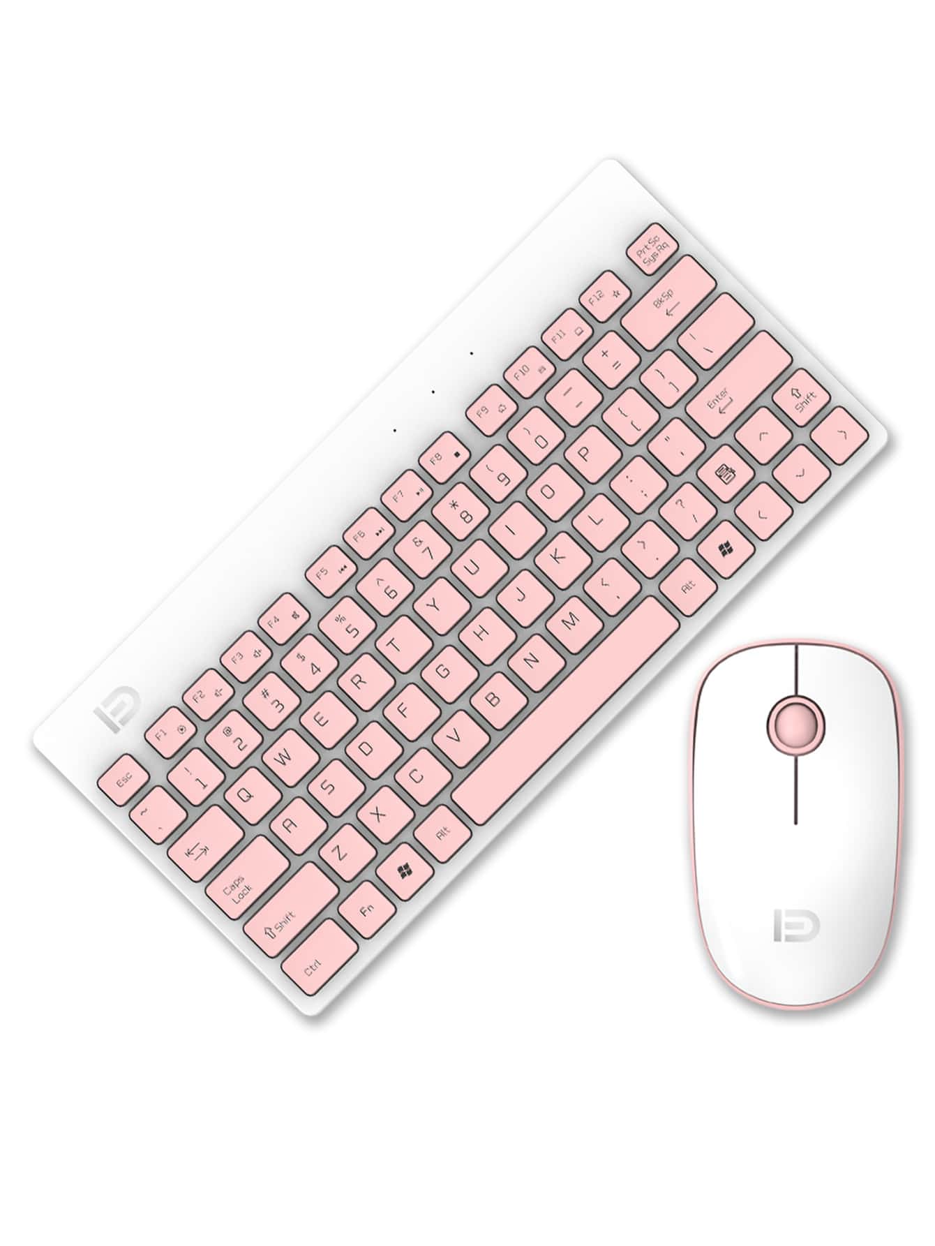 rosado & blanco inalámbrico Teclado & Ratón combinación