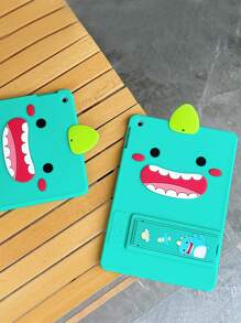 (flat Smiling Dinosaur) Silicone Tablet Protective Case