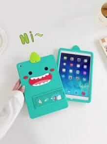 (flat Smiling Dinosaur) Silicone Tablet Protective Case