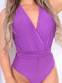 Women Bodysuits - 粉色 - 查看 9